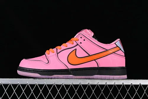 All Categories Nk SB Dunk Series Nk SB Dunk Low Low-top sneakers Pure original version The Powerpuff Girls x Nk SB Dunk Low Powerpuff Girls joint model Low-top casual sneakers FD2631-600
